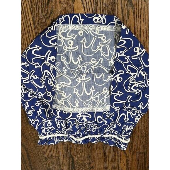 Lilly Pulitzer Blue Anchors Away Avery Skirt Anchor Pattern Boating Navy Size XS - Picture 9 of 11